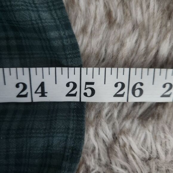 Universal Thread Long Sleeve Apron‎ Blouse  Green Plaid Women's Size Small - Picture 10 of 10